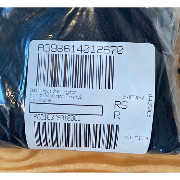 NEW Seed To Style Solid French Terry Pull On Pants Size XL Women’s Black - Picture 10 of 10